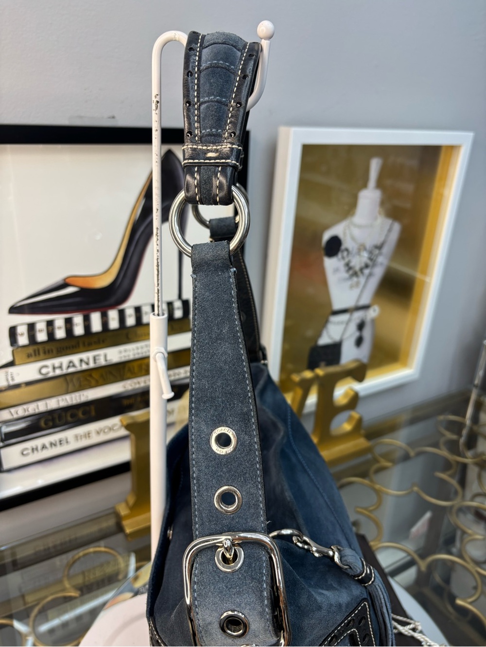Coach 2005 vintage Legacy Suede Wave Large Slim Duffle bag w/ matching wristlet - Picture 10 of 17